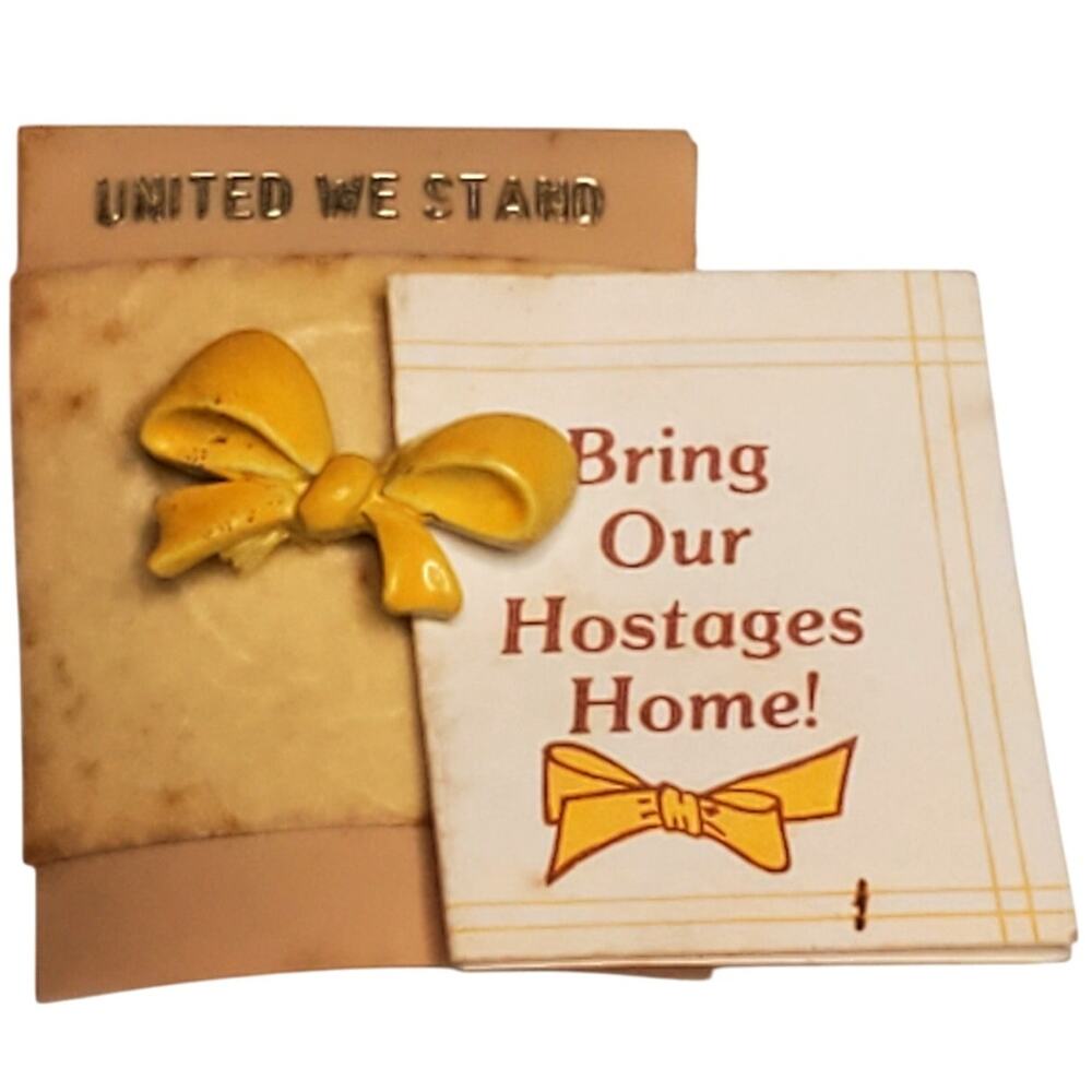 Bring Our Hostages Home Yellow Bow Military 1/2"